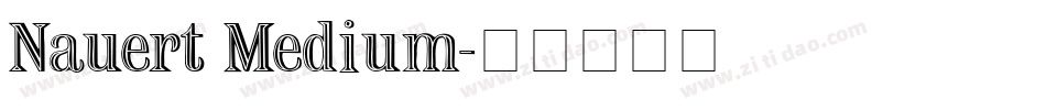 Nauert Medium字体转换